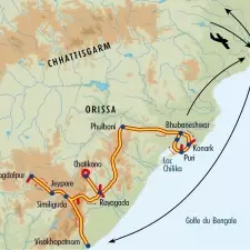 Itinéraire du voyage Tribus d’Orissa et Fête de Holi - Inde - Tirawa