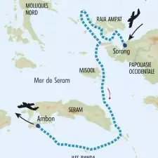 Itinéraire du voyage Croisière des Raja Ampat aux Moluques - Indonésie - Tirawa