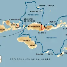 Itinéraire du voyage Grand Tour des Iles de la Sonde en Bateau - Indonésie - Tirawa