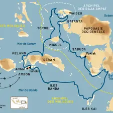 Itinéraire du voyage Archipel de Kei, Papouasie et Moluques en Bateau - Indonésie - Tirawa