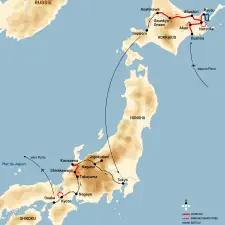 Itinéraire du voyage Charmes du Japon en Hiver - Japon - Tirawa