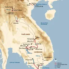 Itinéraire du voyage Grande Traversée de l'Indochine - Laos - Tirawa