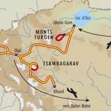 Itinéraire du voyage Trois Treks dans l'Ouest - Mongolie - Tirawa
