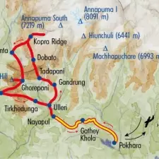Itinéraire du voyage Balcons des Annapurnas et Dhaulagiris - Népal - Tirawa