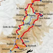 Itinéraire du voyage Au cœur du Mustang - Népal - Tirawa