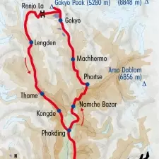 Itinéraire du voyage Gokyo et Balcons sur l'Everest - Népal - Tirawa