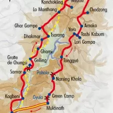 Itinéraire du voyage Grand Tour du Mustang - Népal - Tirawa