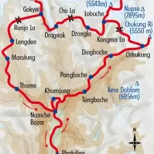 Itinéraire du voyage Les Hauts Cols de L'Everest - Népal - Tirawa