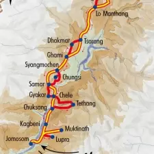 Itinéraire du voyage Couleurs du Mustang - Népal - Tirawa