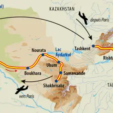 Itinéraire du voyage Grande traversée de l'Ouzbékistan - Ouzbékistan - Tirawa