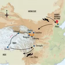 Itinéraire du voyage La Grande Traversée du Tibet - Tibet - Tirawa