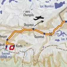 Itinéraire du voyage Vers la Face Cachée de l'Everest - Tibet - Tirawa
