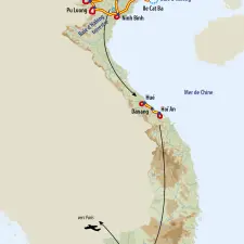 Itinéraire du voyage Du Tonkin au Delta du Mékong - Vietnam - Tirawa