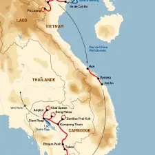 Itinéraire du voyage De la Baie d'Halong à Angkor - Vietnam - Tirawa