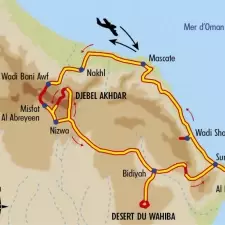 Itinéraire du voyage Trek à Oman, entre Montagnes et Wadis - Oman - Tirawa