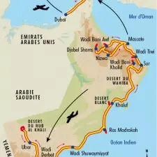 Itinéraire du voyage La Grande Traversée d'Oman - Oman - Tirawa