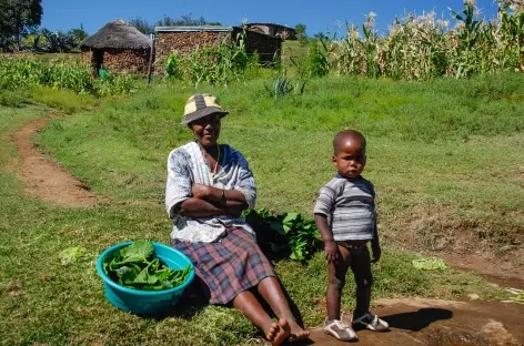 Village basotho, montagnes de Maloti - Lesotho