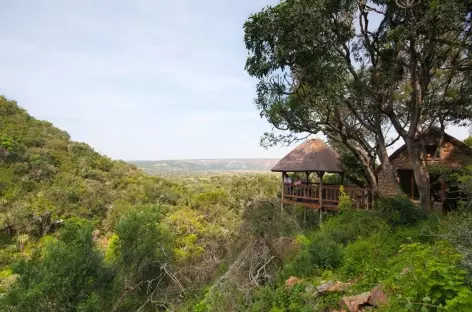 Vue depuis le Woodbury Lodge, Amakhala Game Reserve - Afrique du Sud - 