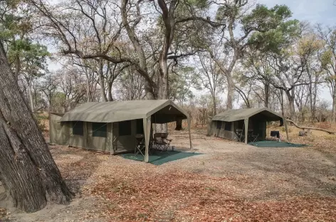 Notre camp de toile confortable au Botswana