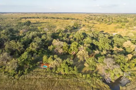 Camp Moremi vu du ciel - Botswana - 
