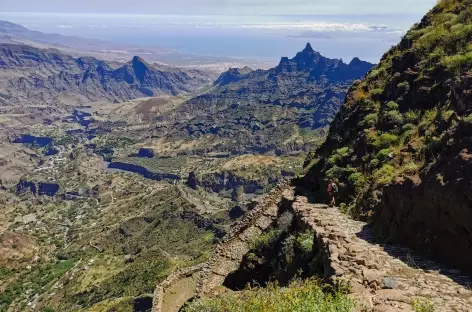 Randonnée dominant le Plateau de Norte, île de Santo Antão - Cap-Vert