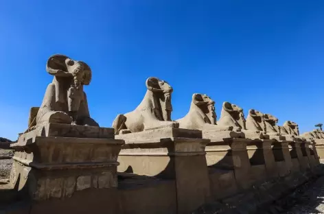 Allée de Sphinx, entrée principale de Karnak