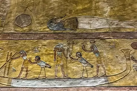 Tombe KV 14, la barque de jour du voyage de Ré
