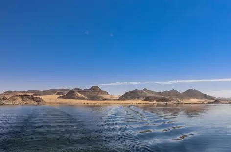 Site d’Amada vu depuis le lac Nasser