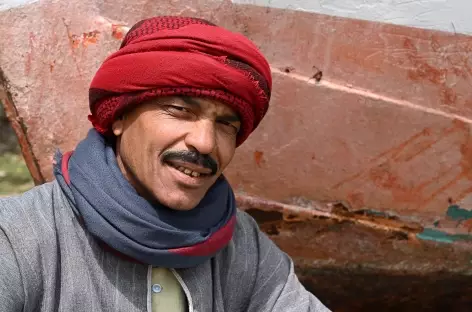 Portrait d'un membre d'équipage, croisière sur le Nil