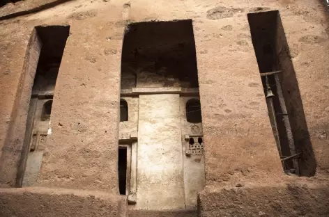 Une des nombreuses églises monolithiques de Lalibela - Ethiopie