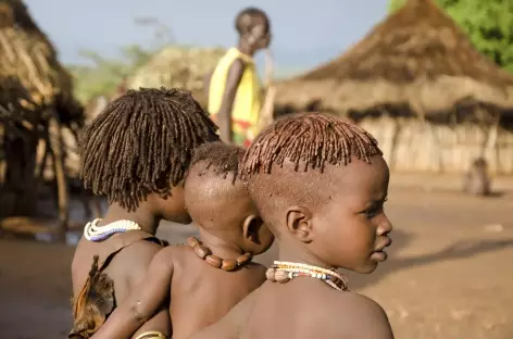 Enfants Hamer, Vallée de l'Omo - Ethiopie