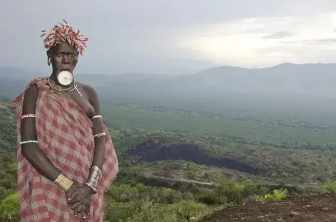 Femme Mursi, Vallée de l'Omo - Ethiopie