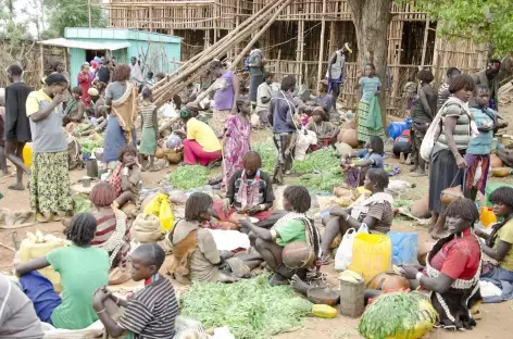 Le marché du jeudi de Key Afer, Vallée de l'Omo - Ethiopie