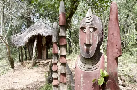 Waga, ou totem funéraire des Konso, Vallée de l'Omo - Ethiopie