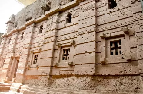 Une des nombreuses églises monolithiques de Lalibela - Ethiopie