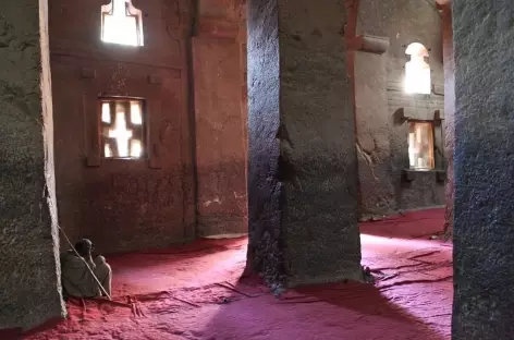Une des nombreuses églises troglodytes de Lalibela - Ethiopie