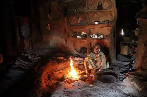 Chez l'habitant dans le village de Geech, Simien - Ethiopie
