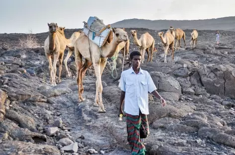 Descente du volcan Erta Ale, Danakil - Ethiopie