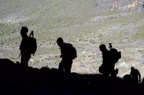 Montée dans le Barranco Wall, Kilimanjaro - Tanzanie