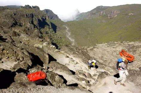 Passage par le Barranco Wall - Kilimandjaro - Tanzanie