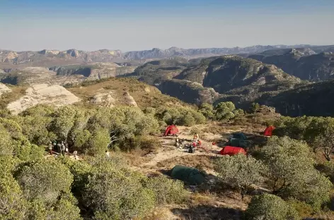 Notre campement dans le massif de l'Isalo - Madagascar