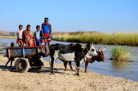 Scène de vie au bord de la rivière Sakapaly - Madagascar