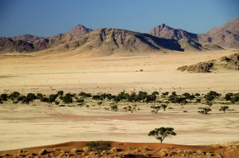 Désert du Namib, vue sur les montagnes du Naukluft - Namibie - 