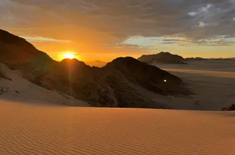 Coucher de soleil à Sesriem - Namibie