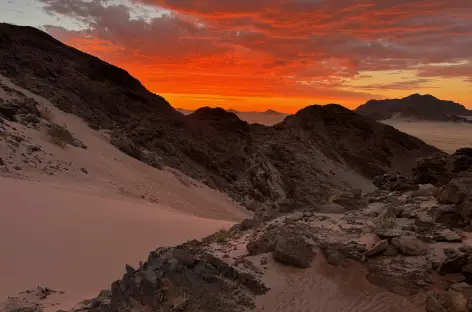 Coucher de soleil à Sesriem - Namibie