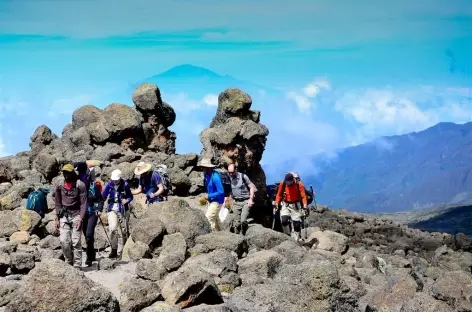 Etape entre Shira et Barranco, Kilimanjaro - Tanzanie