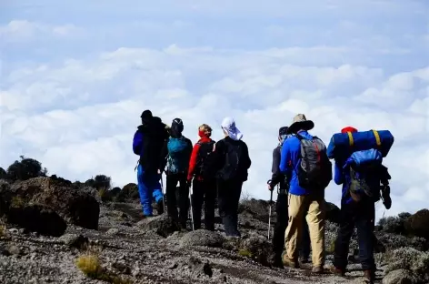 Etape entre Barranco et Barafu, Kilimanjaro - Tanzanie