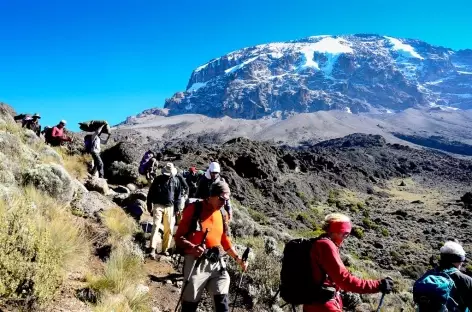 Etape entre Barranco et Barafu, Kilimanjaro - Tanzanie