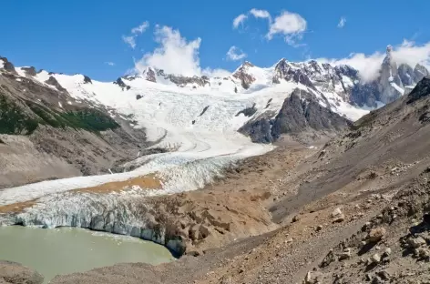 Parc national des Glaciers, la laguna Torre au pied du Cerro Torre - Argentine