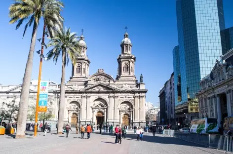 Santiago, la cathédrale et la place d'Armes - Chili